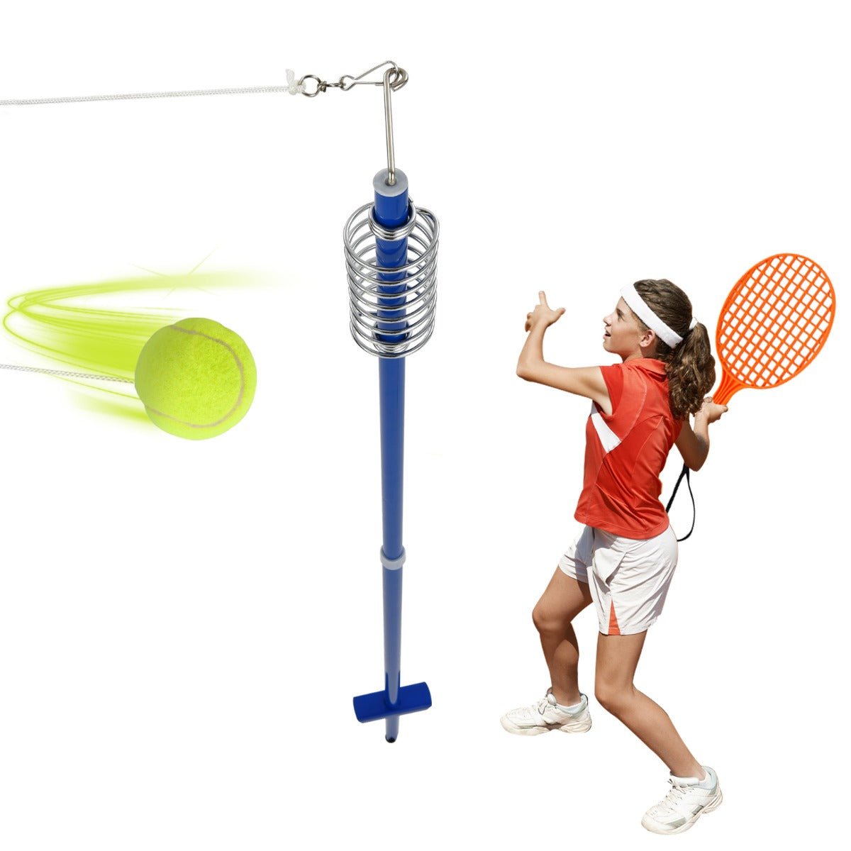 Tetherball Set With Adjustable Metal Pole & Anchor – Portable Backyard Game For Kids & Dogs