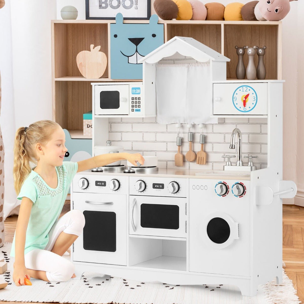 Ultimate Kids Play Kitchen Washing Machine and Accessories Set