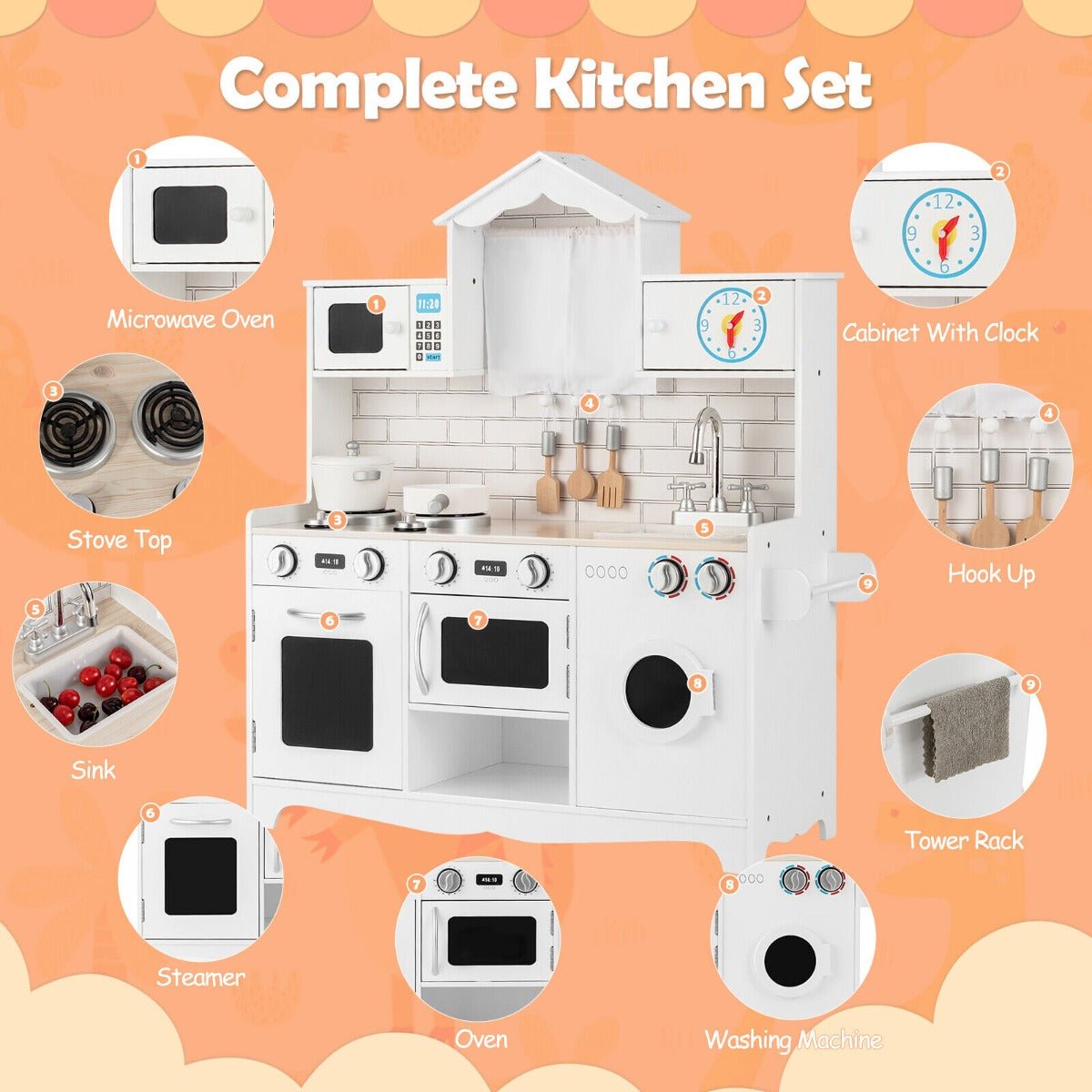 Shop Now: Pretend Kitchen Toys with Washing Machine