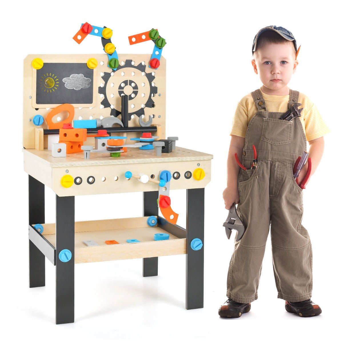 Child-Friendly Pretend Play Workbench for Endless Creativity