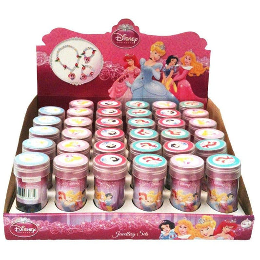 Disney Fairies Princess Jewelry Set - 36 Pack with Display Tray for imaginative play.