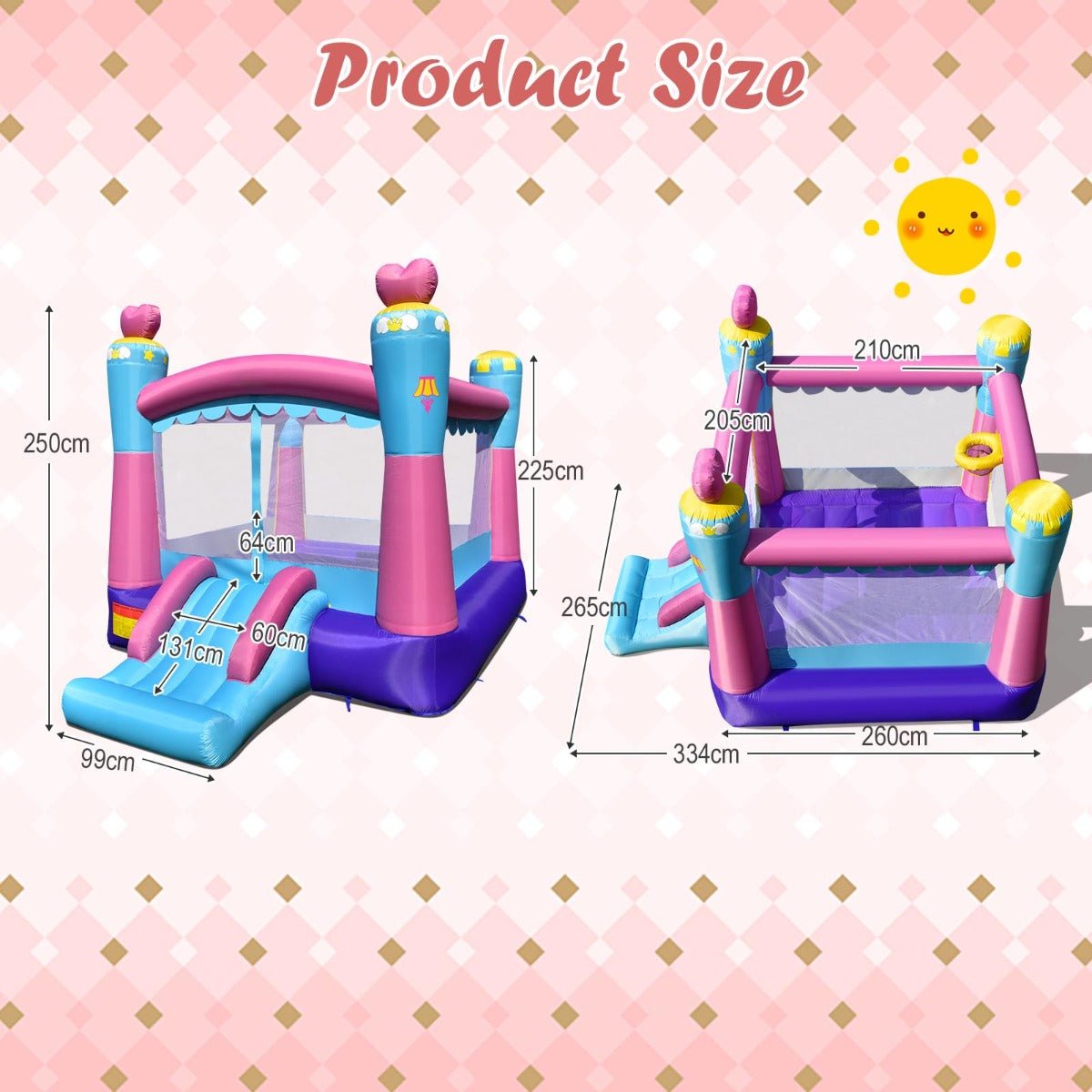 Kids Princess Theme Inflatable Castle - Whimsical Jumping and Play