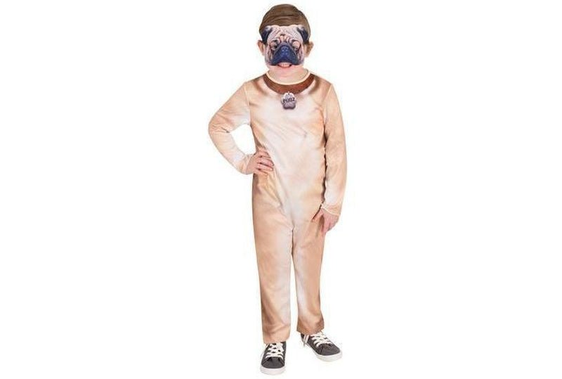 Pug Dog Halloween Costume for Kids - Cute kids costume for fun Halloween playtime.