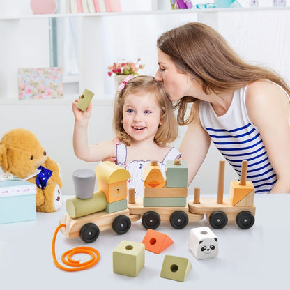 Colorful Block Train for Imaginative Play