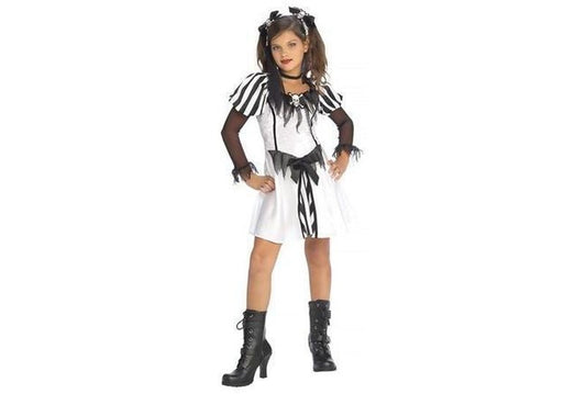 Punky Pirate Girl Costume - Fun and edgy with skull accents for imaginative play at home.