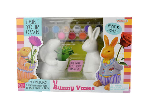 Pyo Bunny Vases Craft Kit for kids home decor crafting with adorable bunny designs.