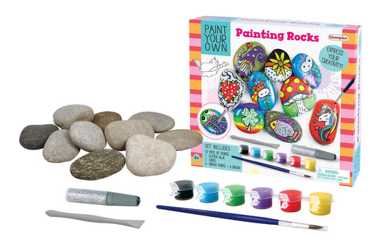 Colorful Pyo painting rocks for creative kids crafts and DIY rock designs at home.