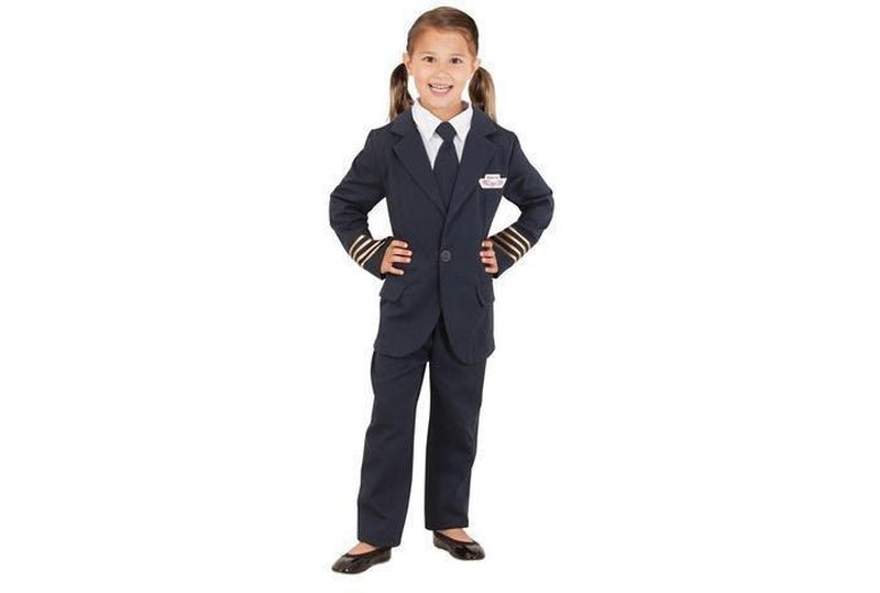 Qantas Joey Club Captain uniform costume for kids, perfect for imaginative play at home.