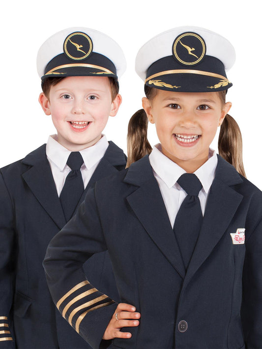 Qantas Kids Pilot Captain Hat with Authentic Emblem for imaginative play and dress-up fun