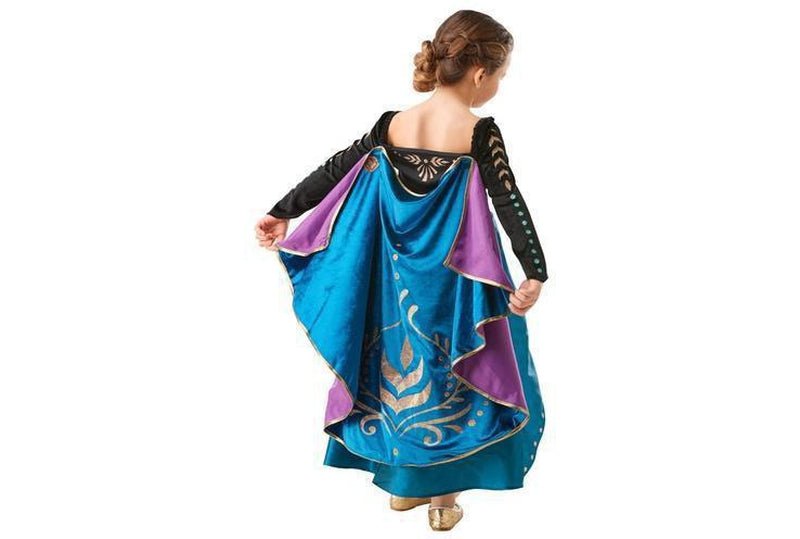 Disney Frozen 2 Queen Anna costume for girls, perfect for imaginative dress-up play at home.