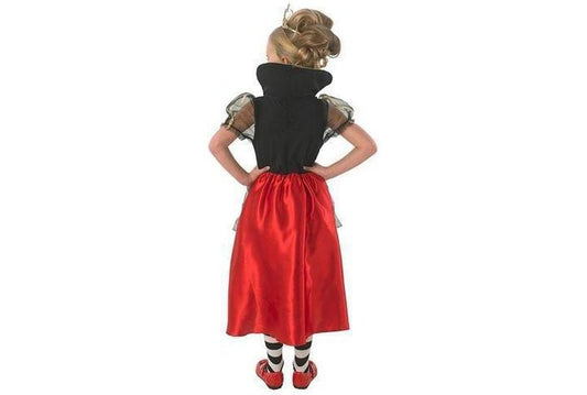 Kids Queen of Hearts costume set from Alice in Wonderland, perfect for home dress-up play.