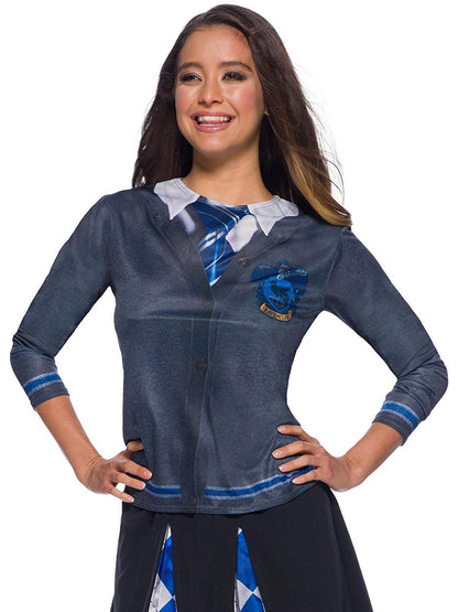 Ravenclaw adult costume top with official Wizarding Wear logo, perfect for kids dress-up play.