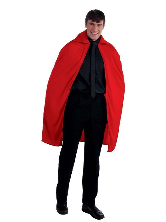 Kids 45 red cape Halloween accessory adds flair to costumes, perfect for imaginative play.