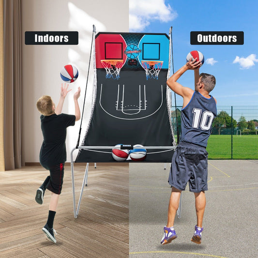 Red Dual Hoop Basketball Arcade