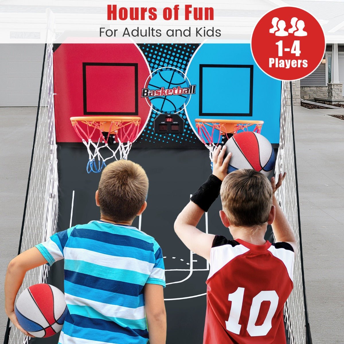 Arcade-Style Dual Basketball Hoops