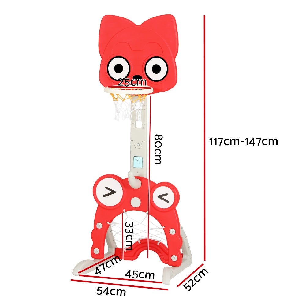 Measurements Red Everfit Kids Basketball Hoop Stand 