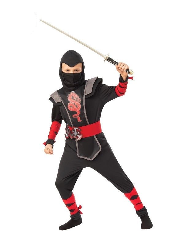 Red Ninja Boy Costume Kids