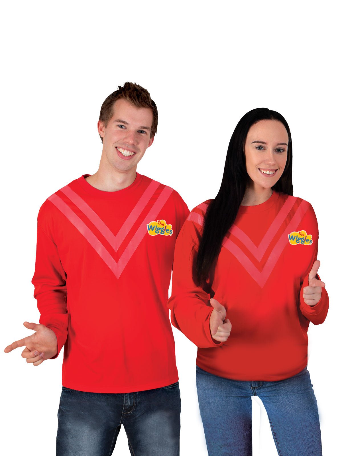 The Wiggles Red Long Sleeve Costume Top | Adult-size replica for fun kids dress-up.