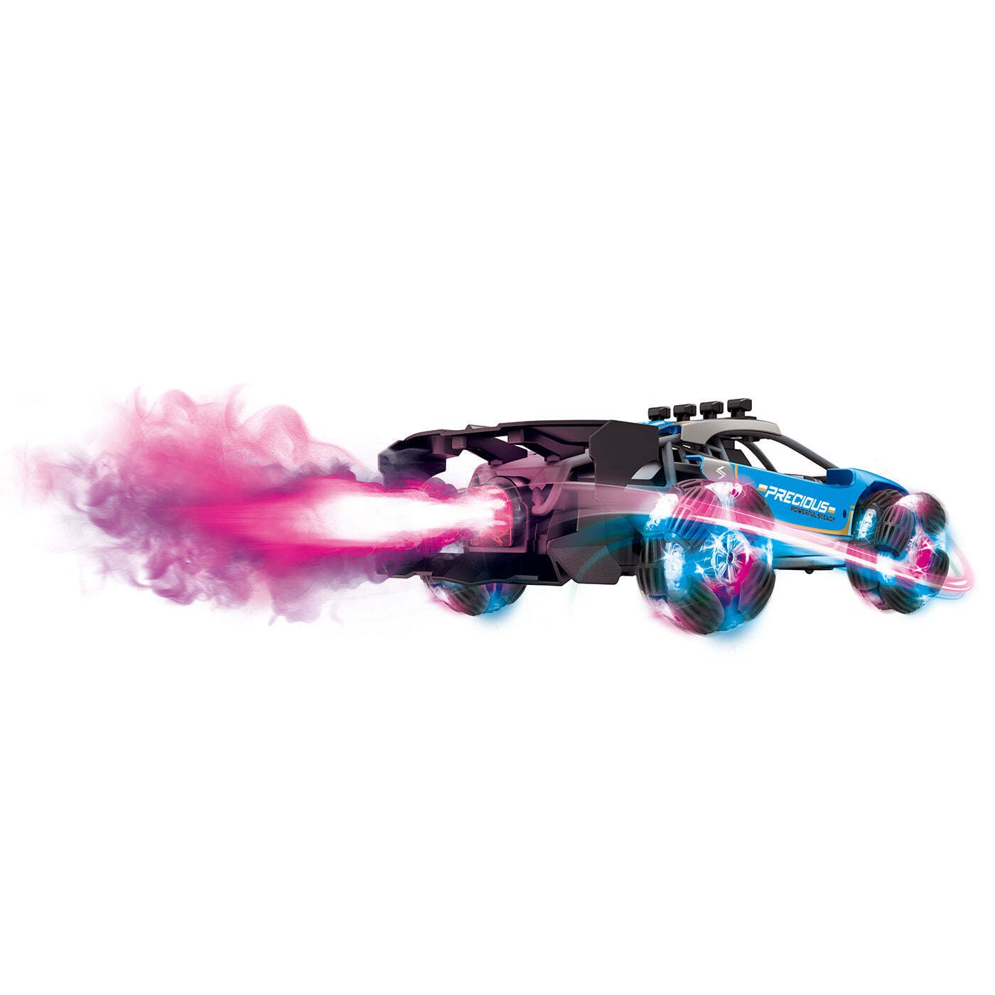 Remote control drift car with fog exhaust pipe spray for exciting kids playtime.