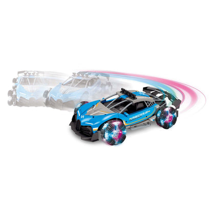 Childs toy car with fog exhaust pipe stream spray, for fun remote control drifting.