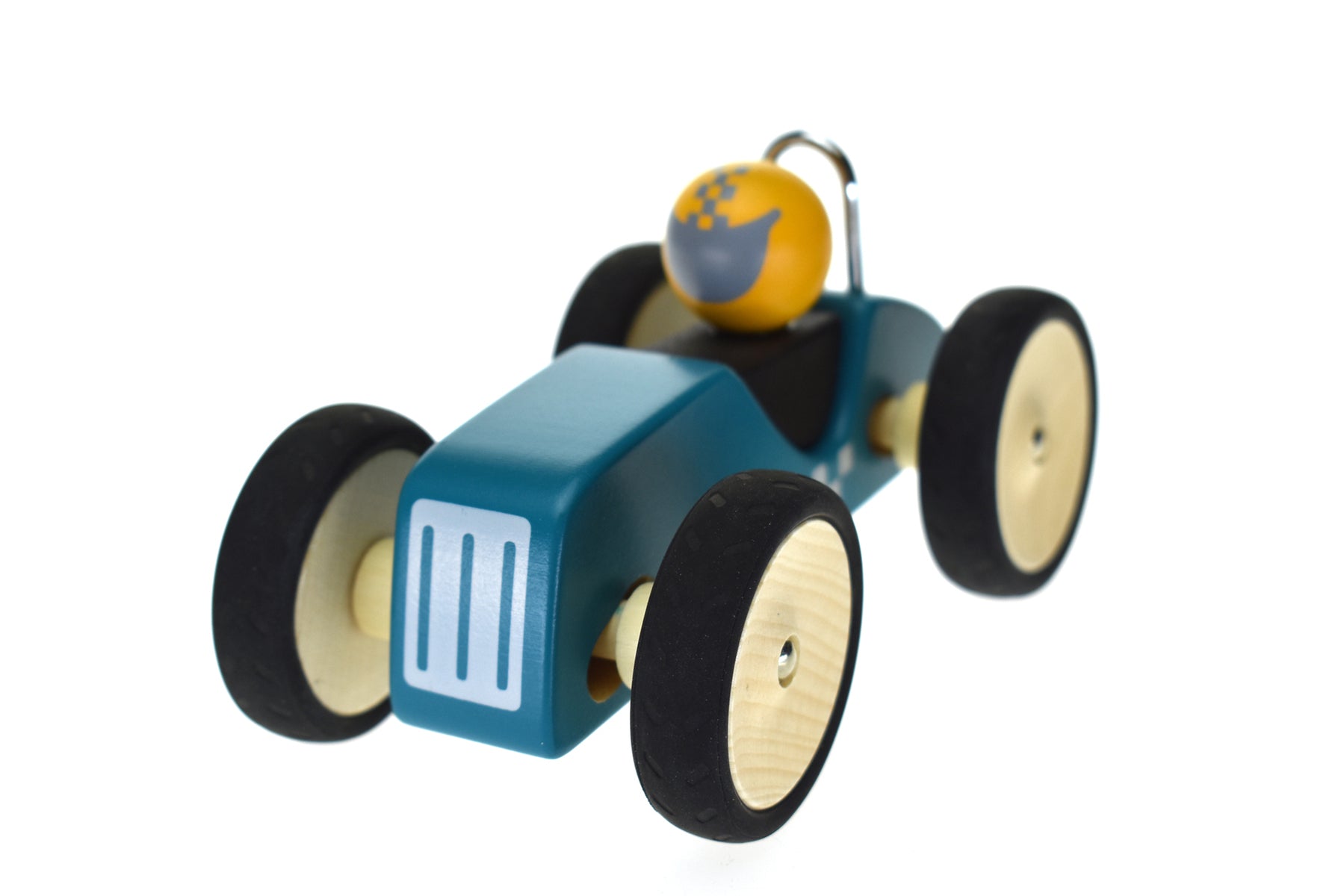 Green retro racing car toy, perfect for imaginative play in childrens bedrooms.