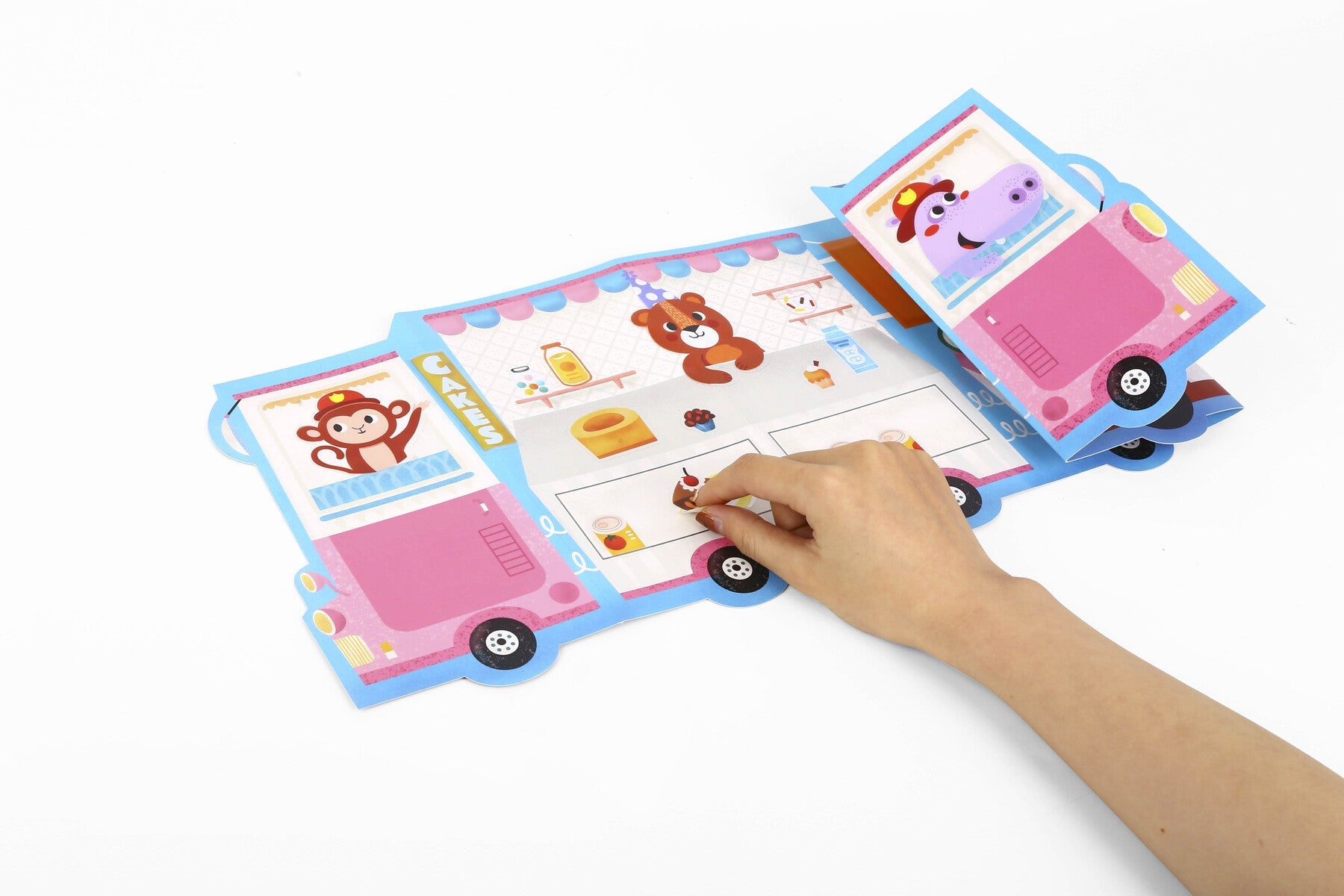 Tookyland Reusable Stickers Activity Pad | Bakery Food Truck Theme