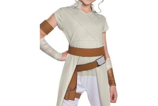 Kids Star Wars Rey costume inspired by Episode 9, ideal for imaginative play at home