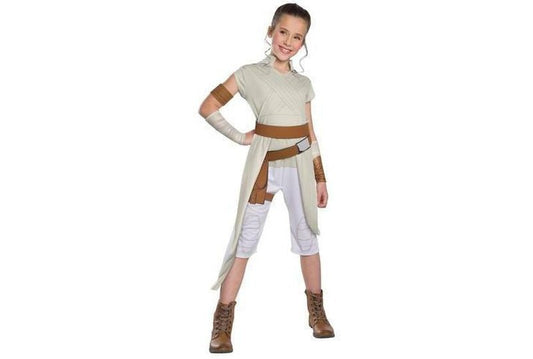 Kids Star Wars Rey Episode 9 costume, ideal for dress-up play at home.