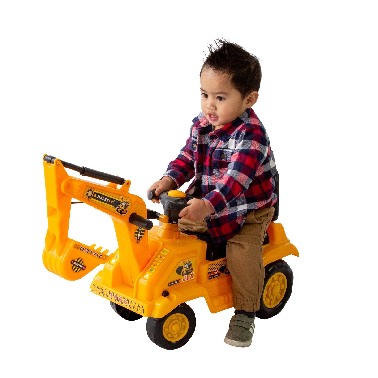 Ride-on Children’s Toy Excavator Truck (Yellow)