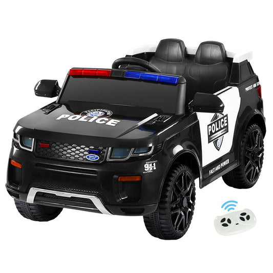 Rigo Kids Electric Police Ride-On Car 12V Black - Fun and safe for home play.