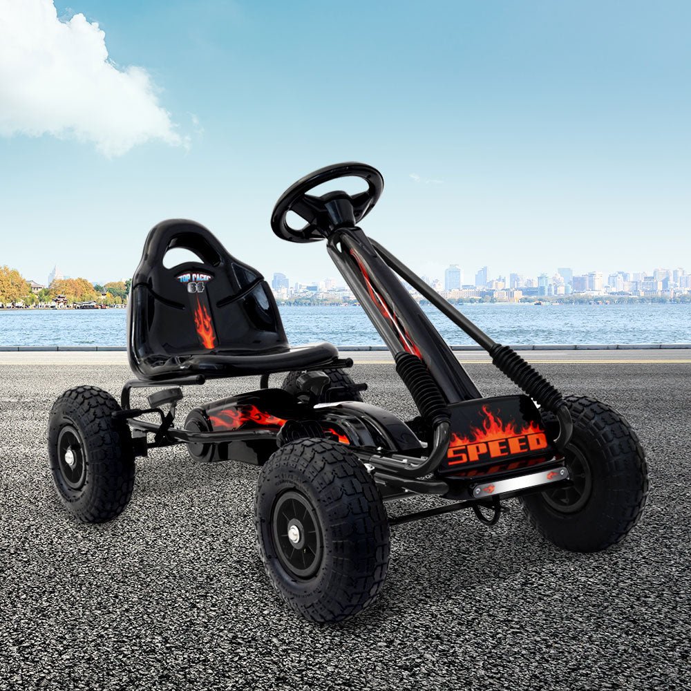 Buy Outdoor Ride on Toy Rigo Kids Pedal Go Kart Black