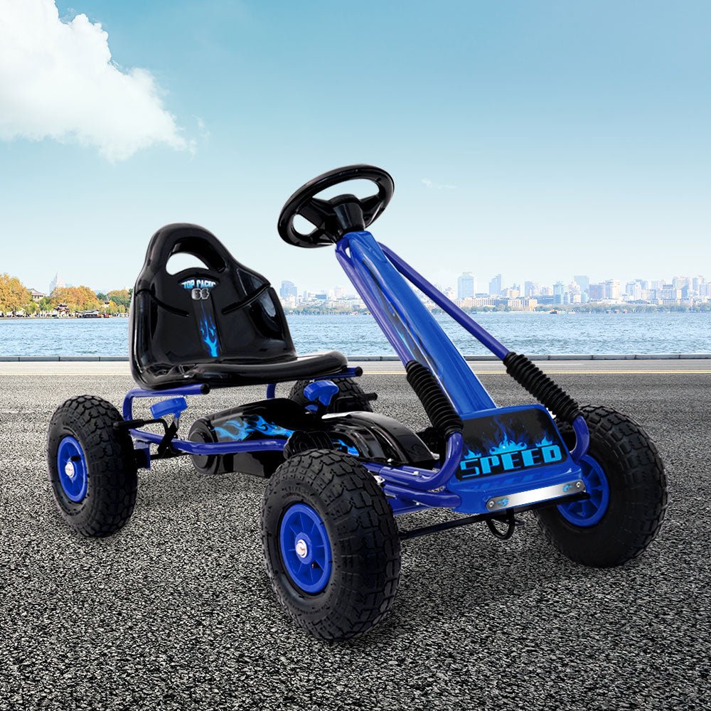 Buy Outdoor Ride on Toy Rigo Kids Pedal Go Kart Blue
