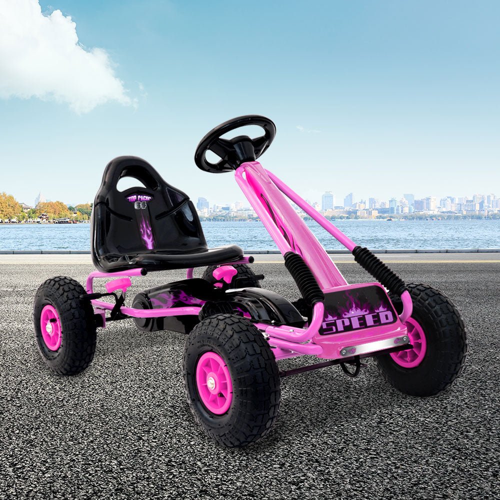 Shop Outdoor Toys Rigo Kids Pedal Go Kart Pink Australia