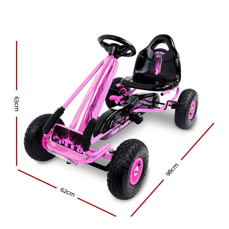 Outdoor Toys Rigo Kids Pedal Go Kart Pink Measurements