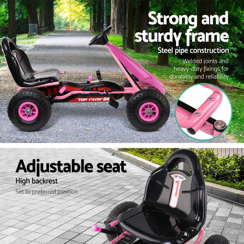 Outdoor Toys RIGO Pedal Go Kart Pink Australia