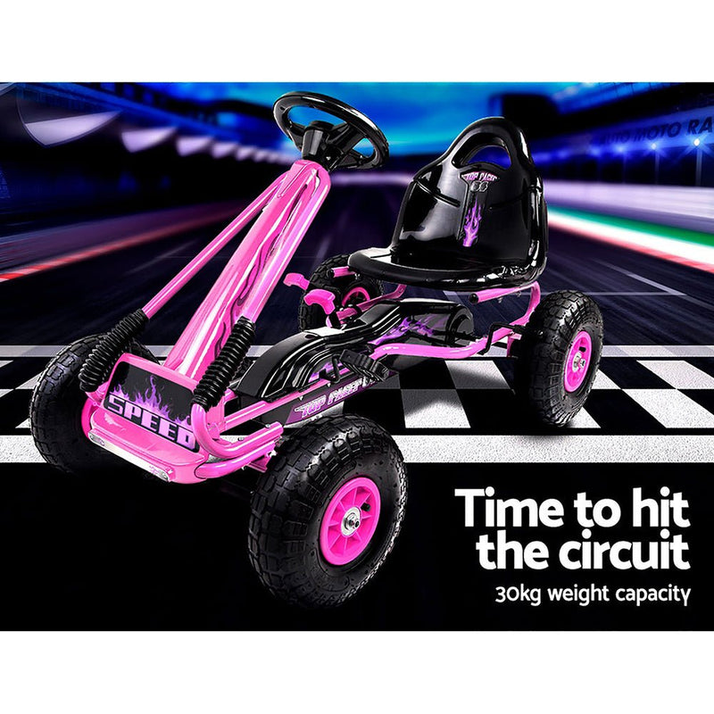 Outdoor Toys Rigo Kids Pedal Go Kart - Pink