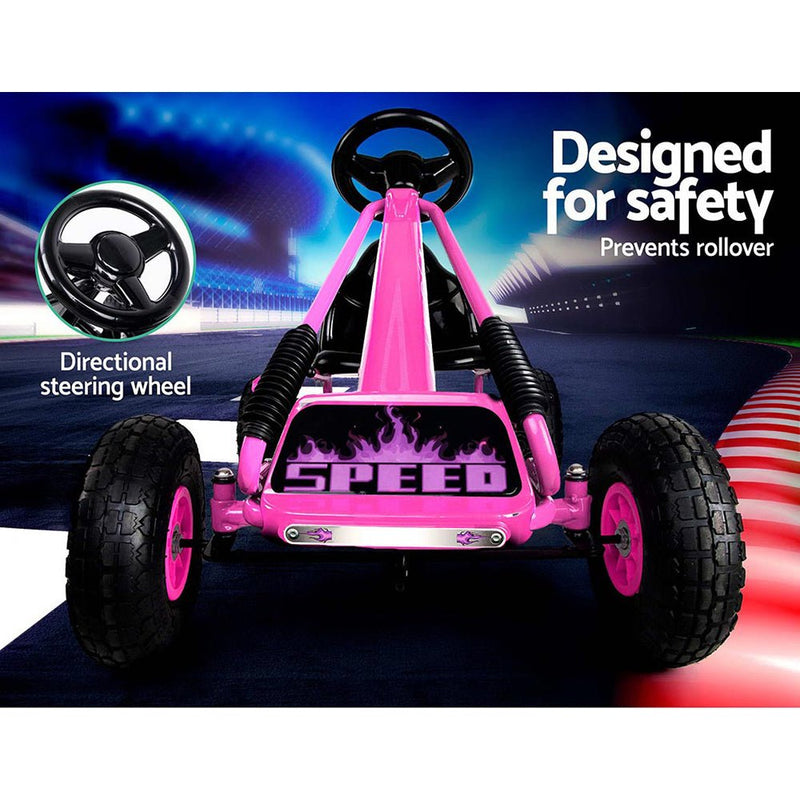 Buy Outdoor Toys Rigo Pedal Go Kart for Kids Pink Australia