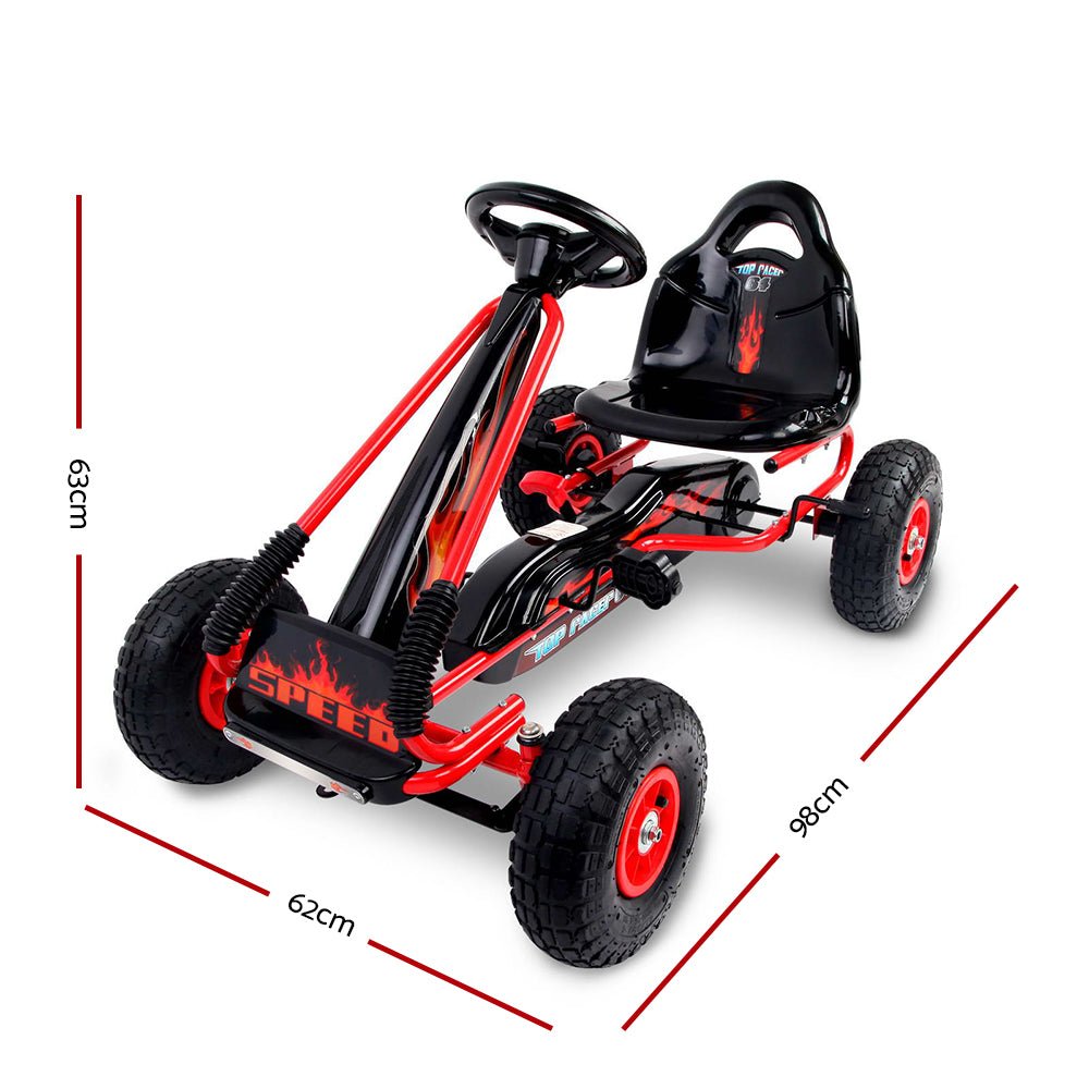 Outdoor Toys Rigo Kids Pedal Go Kart Red Measurements