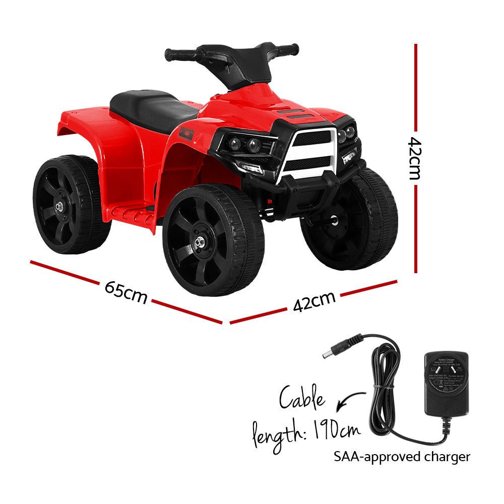 Kids Ride-On Quad by Rigo - Fiery Red and Adventure Ready