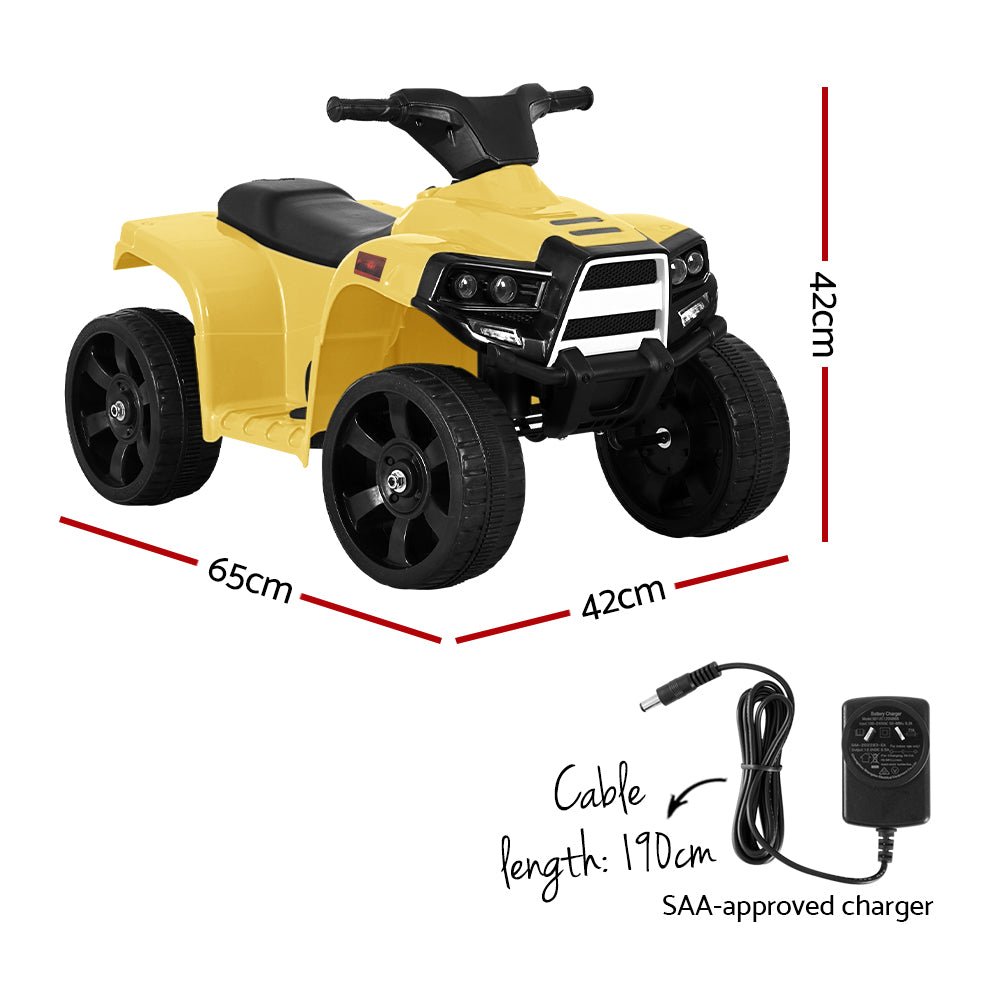 Kids Ride-On Quad by Rigo - Yellow and Adventure Ready