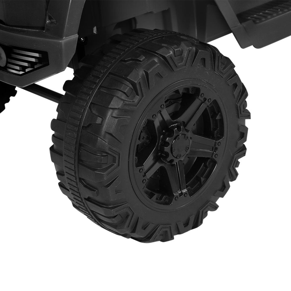 Black 12V Kids Ride-On Jeep Toy - Electric powered for endless home play.