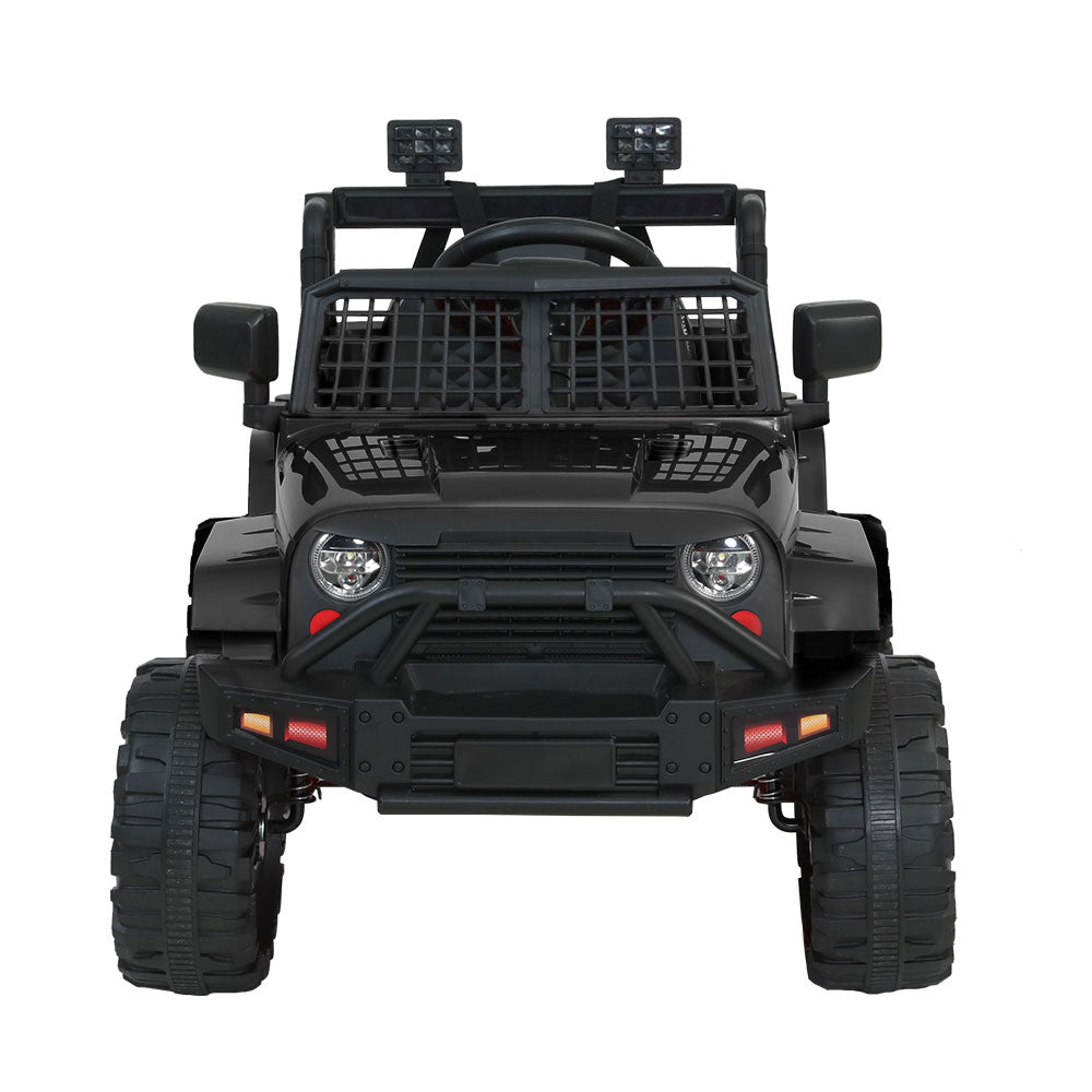 Black 12V Rigo Kids Ride on Jeep Toy - Ideal for safe, fun home play.