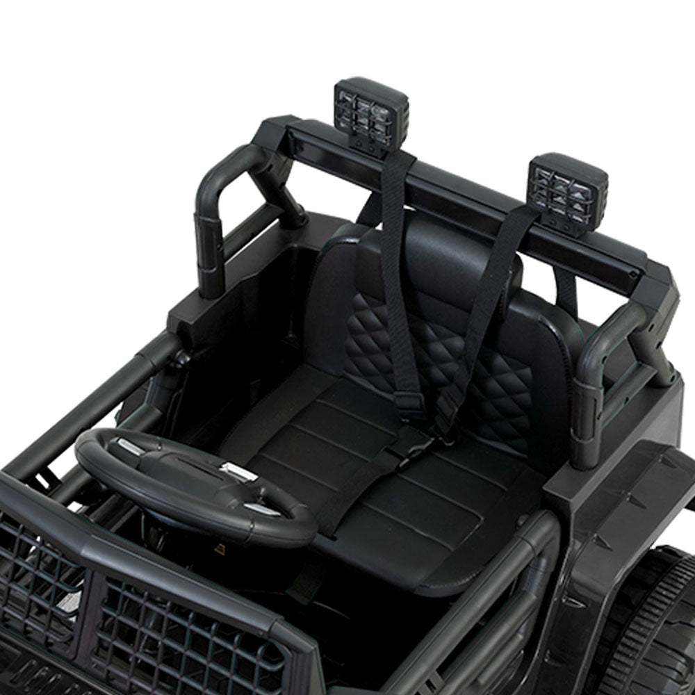 Black 12V Rigo Kids Ride-on Jeep Toy for fun, safe home playtime.