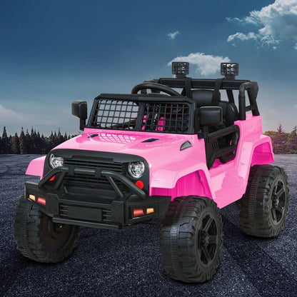 Pink 12V Jeep Toy car for kids, ideal for home playtime adventures.