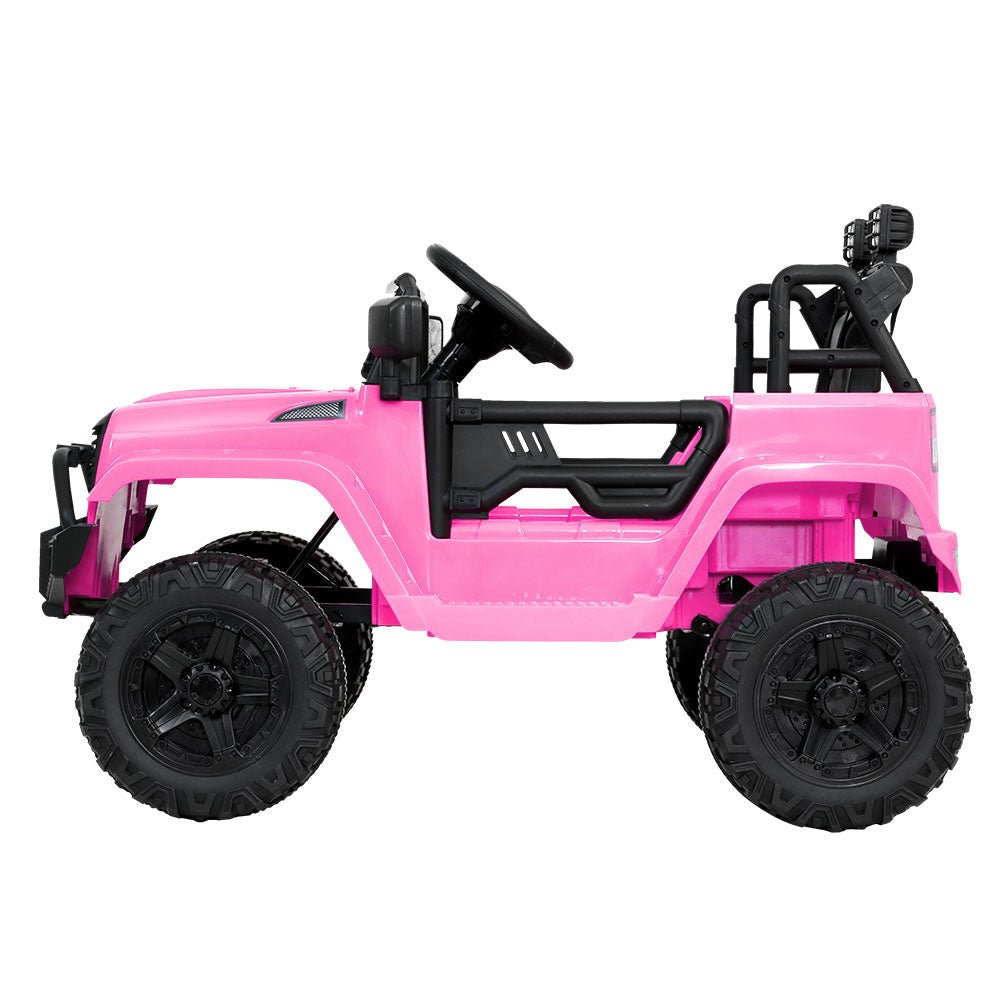 Rigo Kids Ride on Car Jeep Toy in Pink 12V - Fun and safe for home playtime.