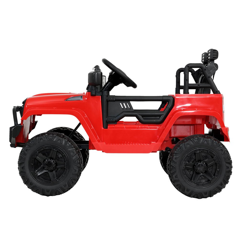 Red 12V Kids Ride on Car Jeep Toy, fun outdoor play for children at home