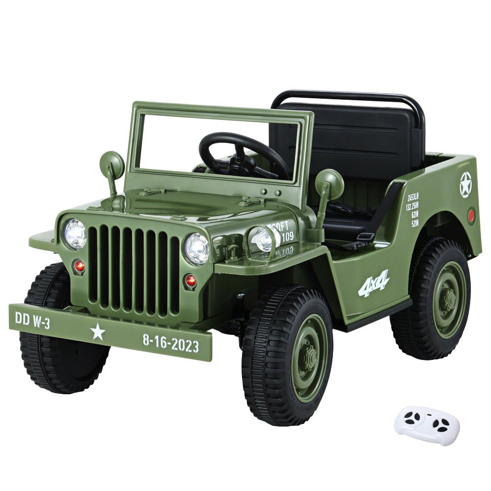 Rigo Ride On Car Off Road Military 12V Olive | Kids Mega Mart | Shop Toys Now!
