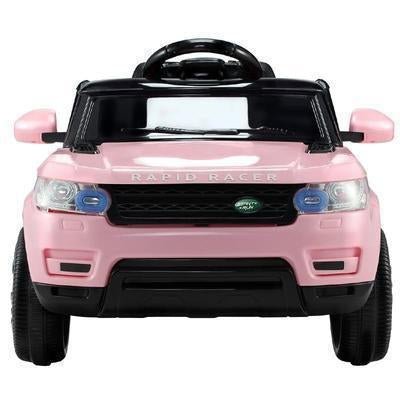 Rigo pink 12V Range Rover kids ride-on car, perfect for imaginative play at home.