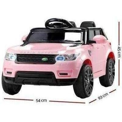 Rigo pink 12V Range Rover Kids Ride-On Car, a fun and stylish toy for home play.