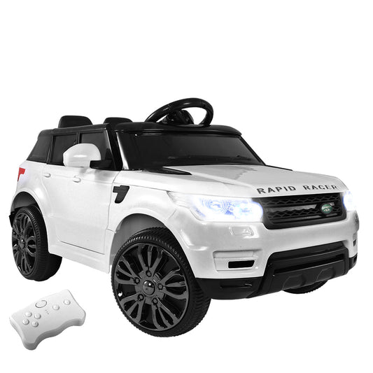 Rigo Kids Ride On Car Range Rover 12V White - Electric toy car for children.